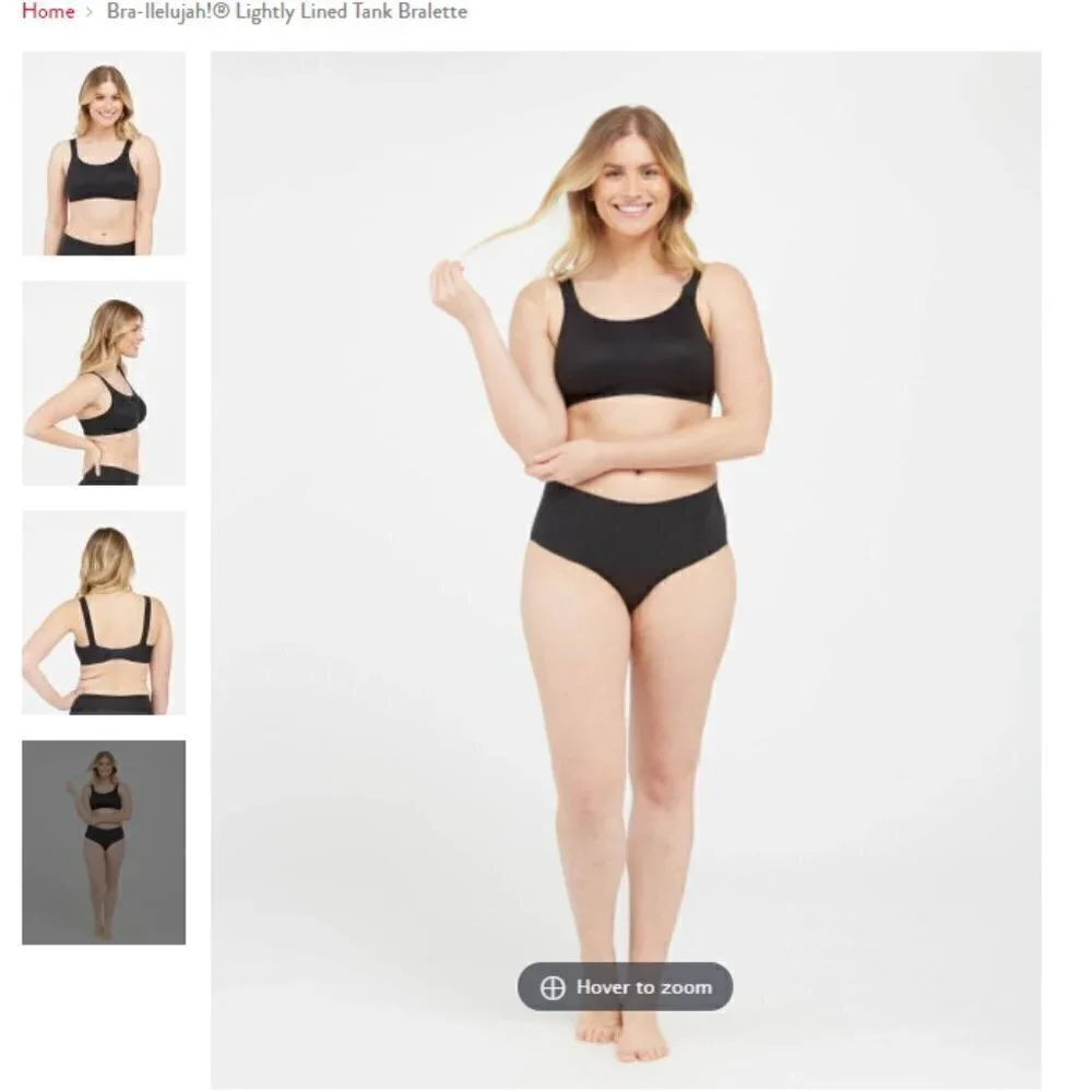 SPANX Bra-llelujah! Black Comfy Lightly Lined Tank Bralette Small Medium